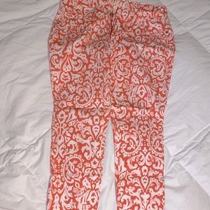 Coral, Print Skinny Jeans